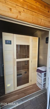 a close view of door