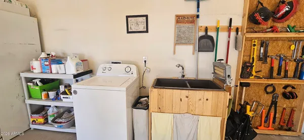 a view of a storage & utility room