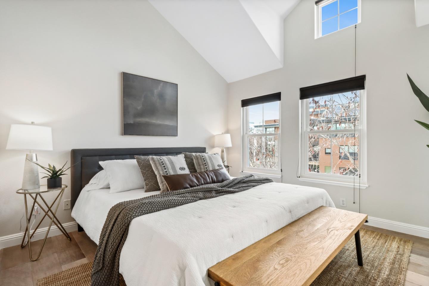 155 Pacchetti Way Mountain View, CA 94040 - Photo 21 of 35 a bed sitting in a bedroom next to a window