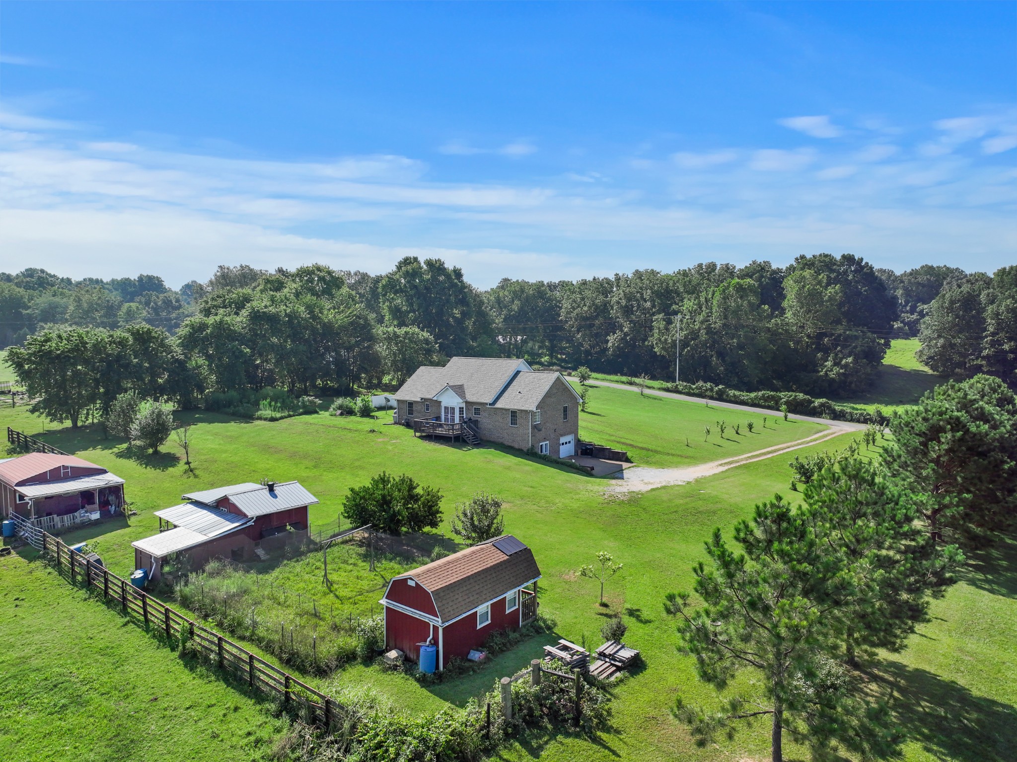 3382 Anderson Road Cedar Hill, TN 37032 - Photo 39 of 41 an aerial view of a house with big yard