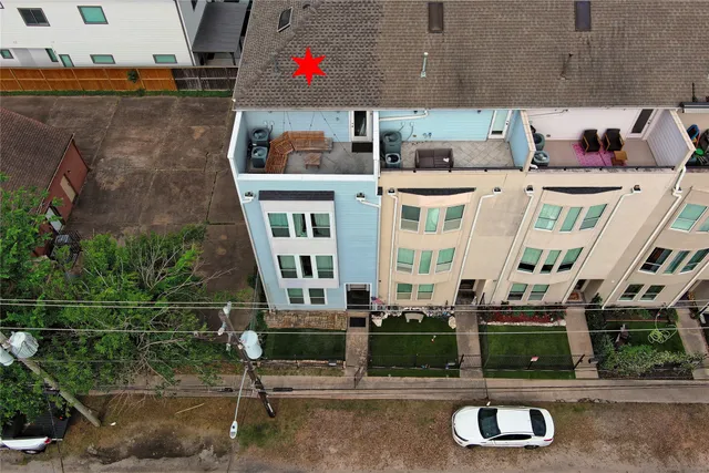 a front view of a building with street