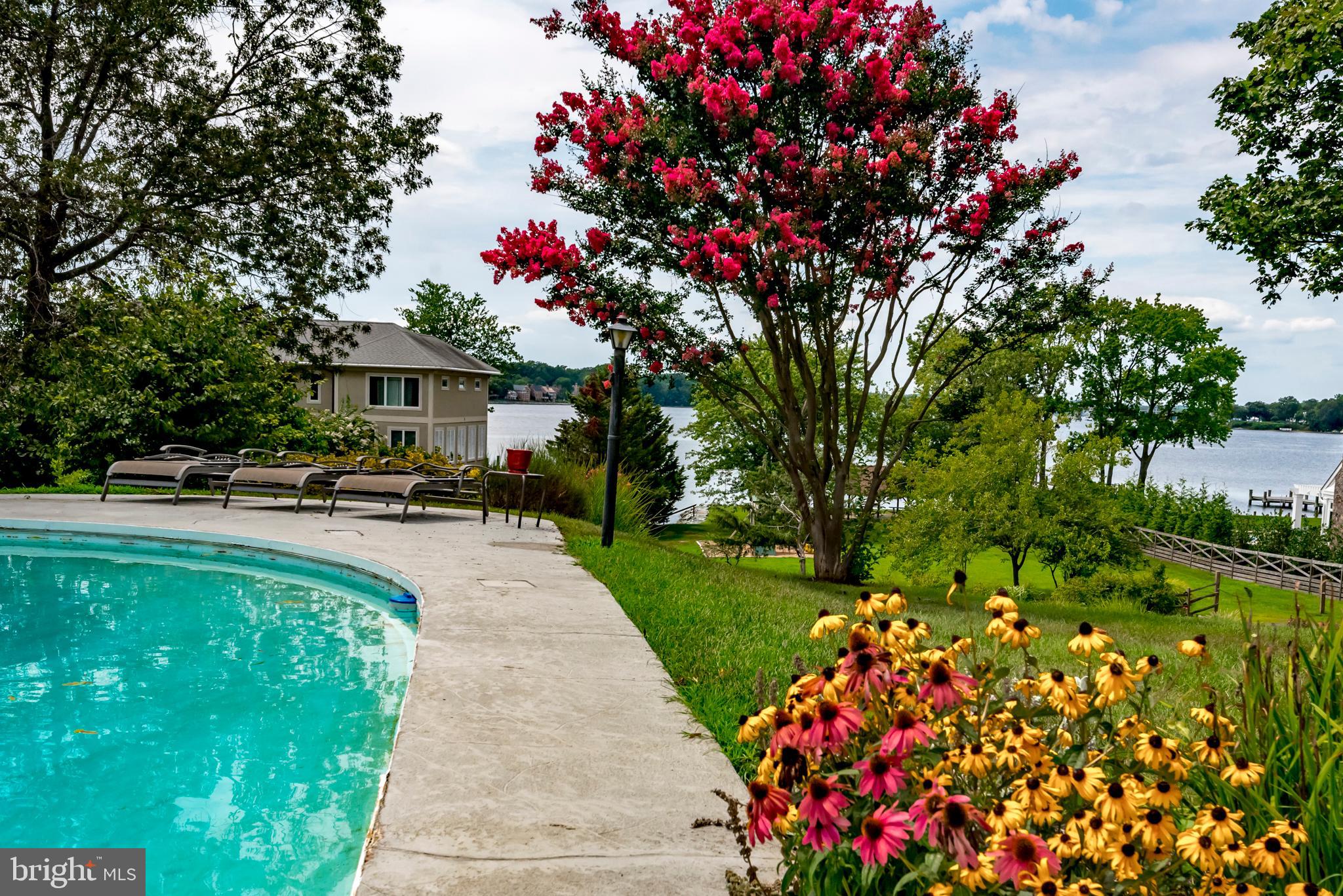 412 Ferry Point Road Annapolis, MD 21403 - Photo 7 of 34 Poolside views to Severn River