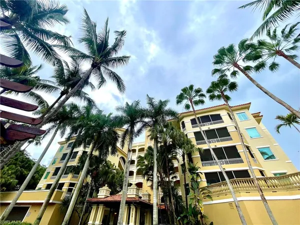 a front view of a multi story building