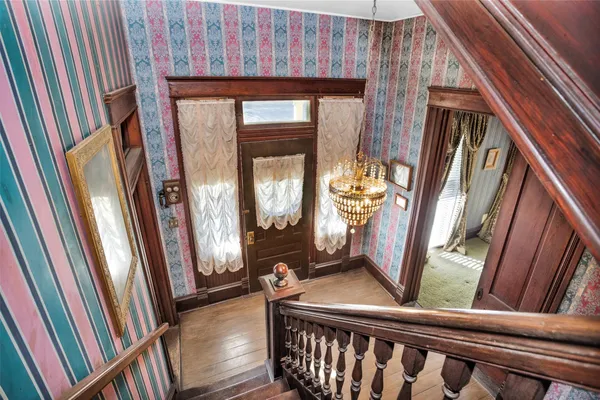 a view of a hallway with interior of the house