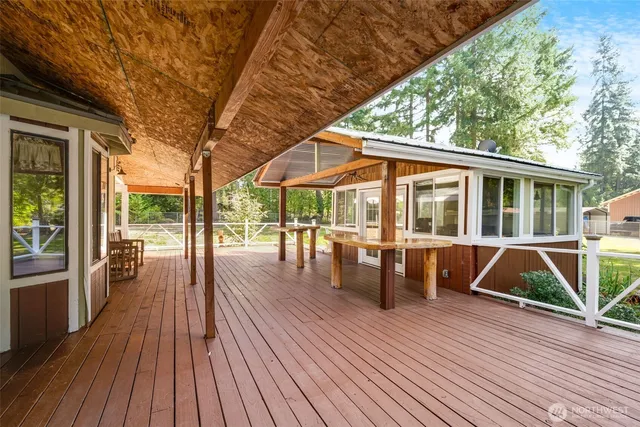 a view of outdoor space yard deck patio and deck