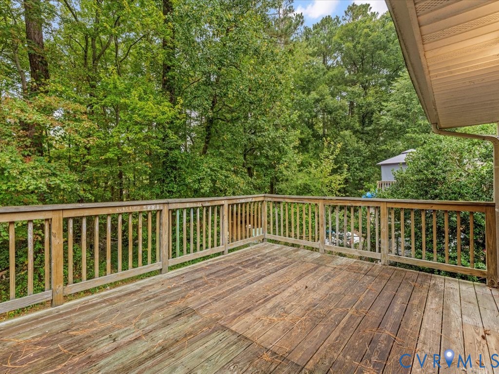 9611 Kennesaw Road Chesterfield, VA 23236 - Photo 6 of 20 Wooden deck with view of wooded area