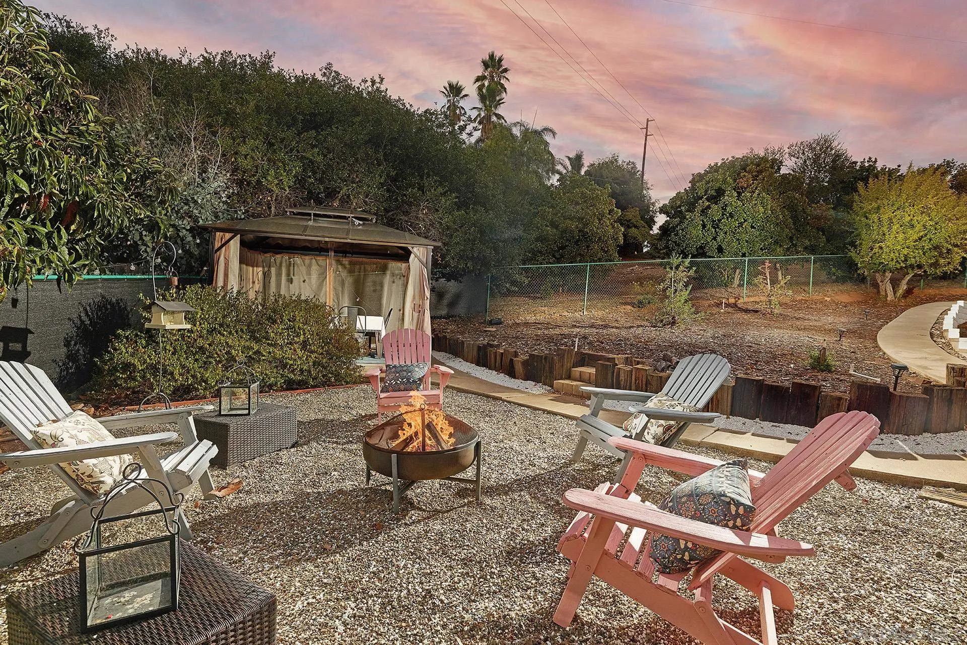 660 Via Rancho Parkway Escondido, CA 92029 - Photo 31 of 37 a view of a backyard with sitting area