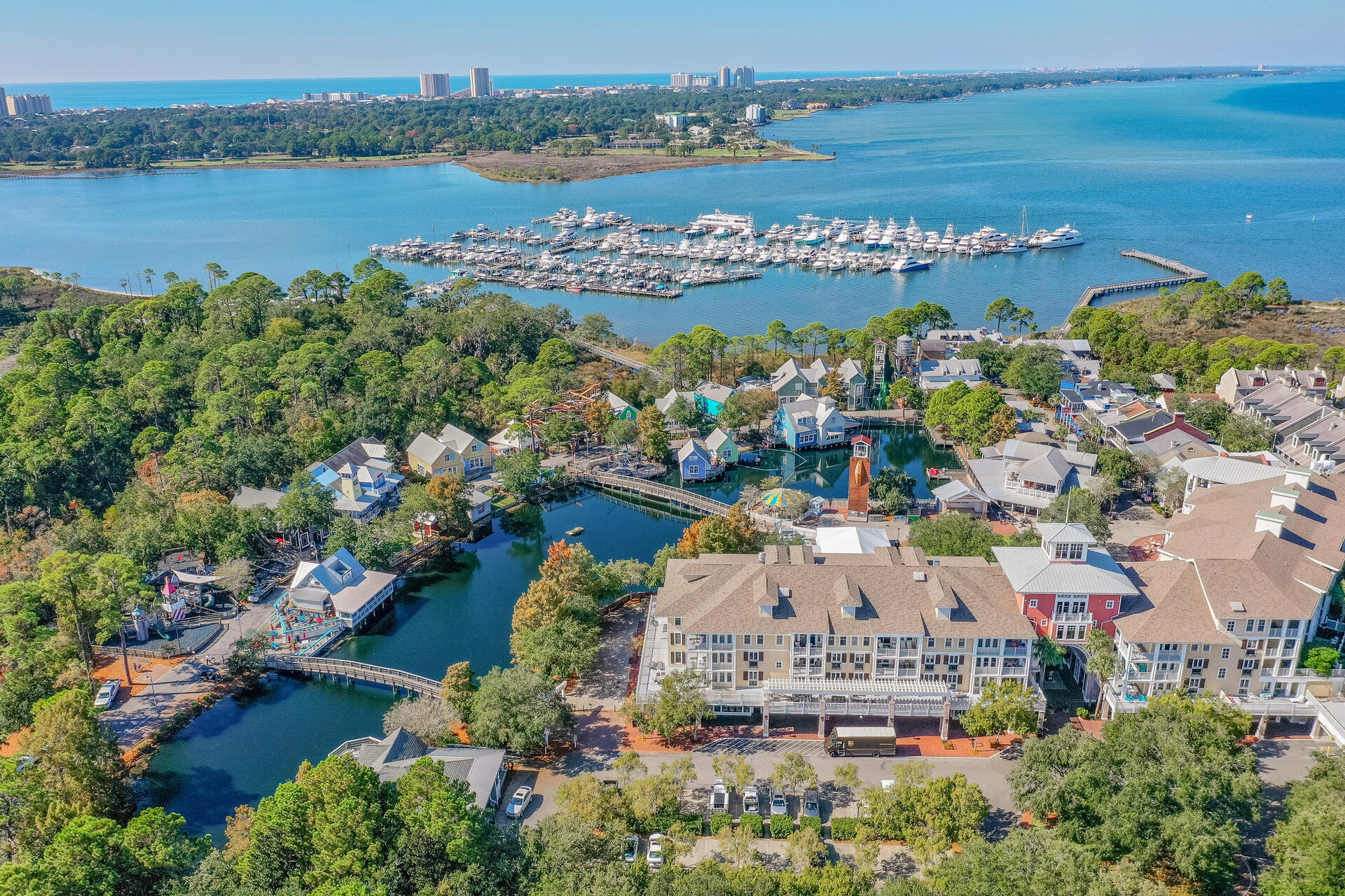 9201 Market Street Inn, Unit 162 Miramar Beach, FL 32550 - Photo 57 of 67 an aerial view of a houses with outdoor space