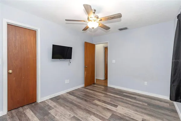 a view of a livingroom with a flat screen tv