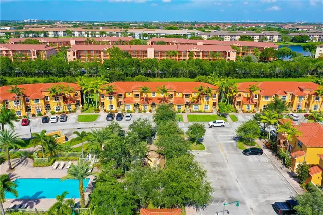 an aerial view of a city