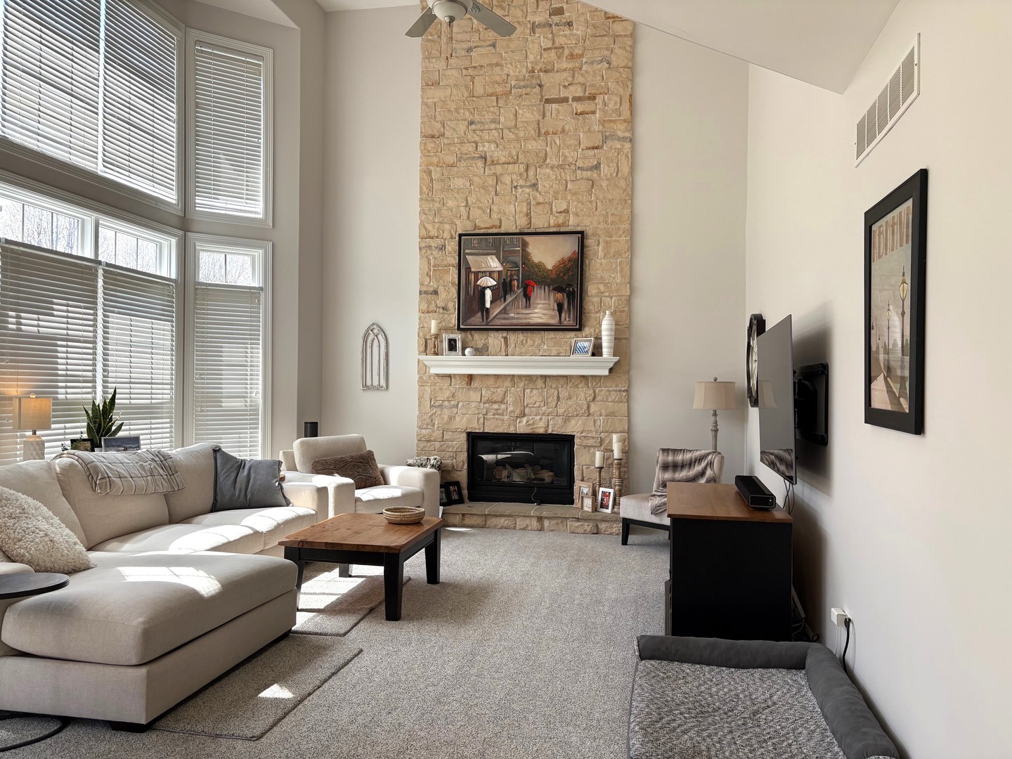 2212 Spartina Road Naperville, IL 60564 - Photo 3 of 17 a living room with furniture and a fireplace