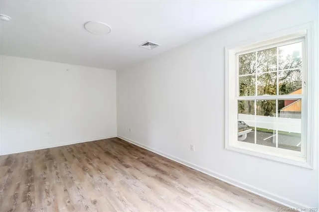 an empty room with a window