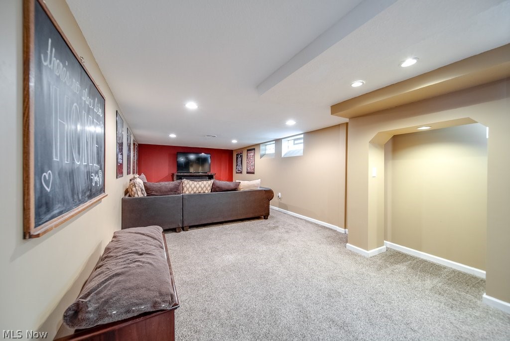 1412 Ford Road Lyndhurst, OH 44124 - Photo 28 of 30 Basement recreation room with bar and media area
