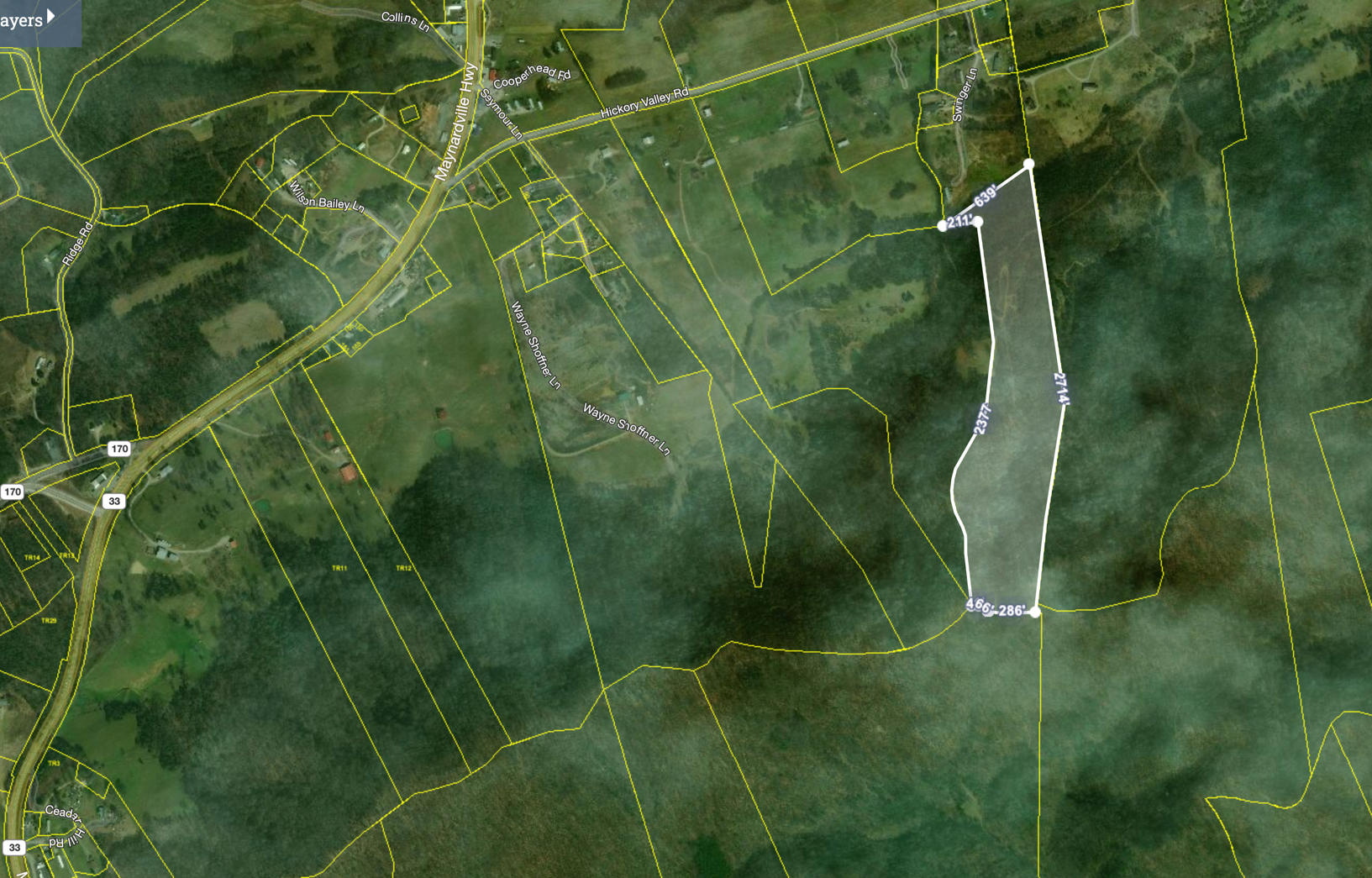 Ingle Swiger Road Maynardville, TN 37807 - Photo 5 of 5 MAYNARDVILLE TAX MAP AERIAL