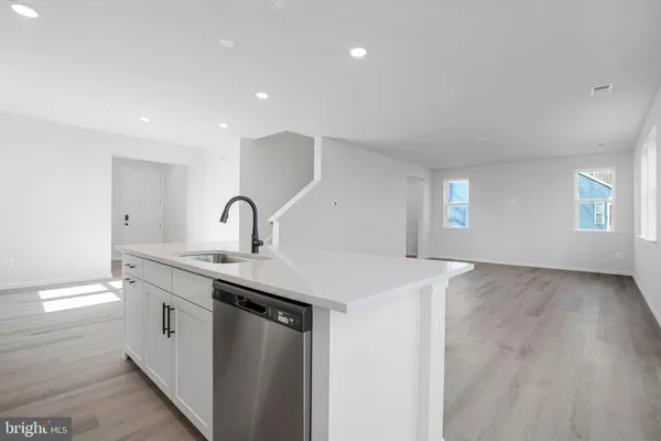 a kitchen with counter top space