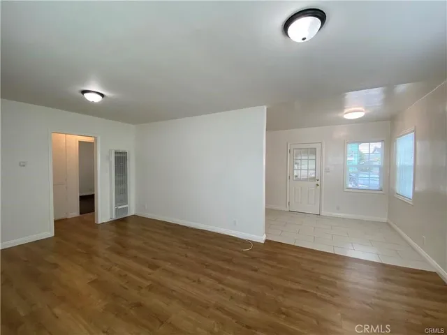 an empty room with window