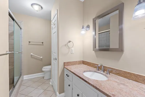 a bathroom with a toilet