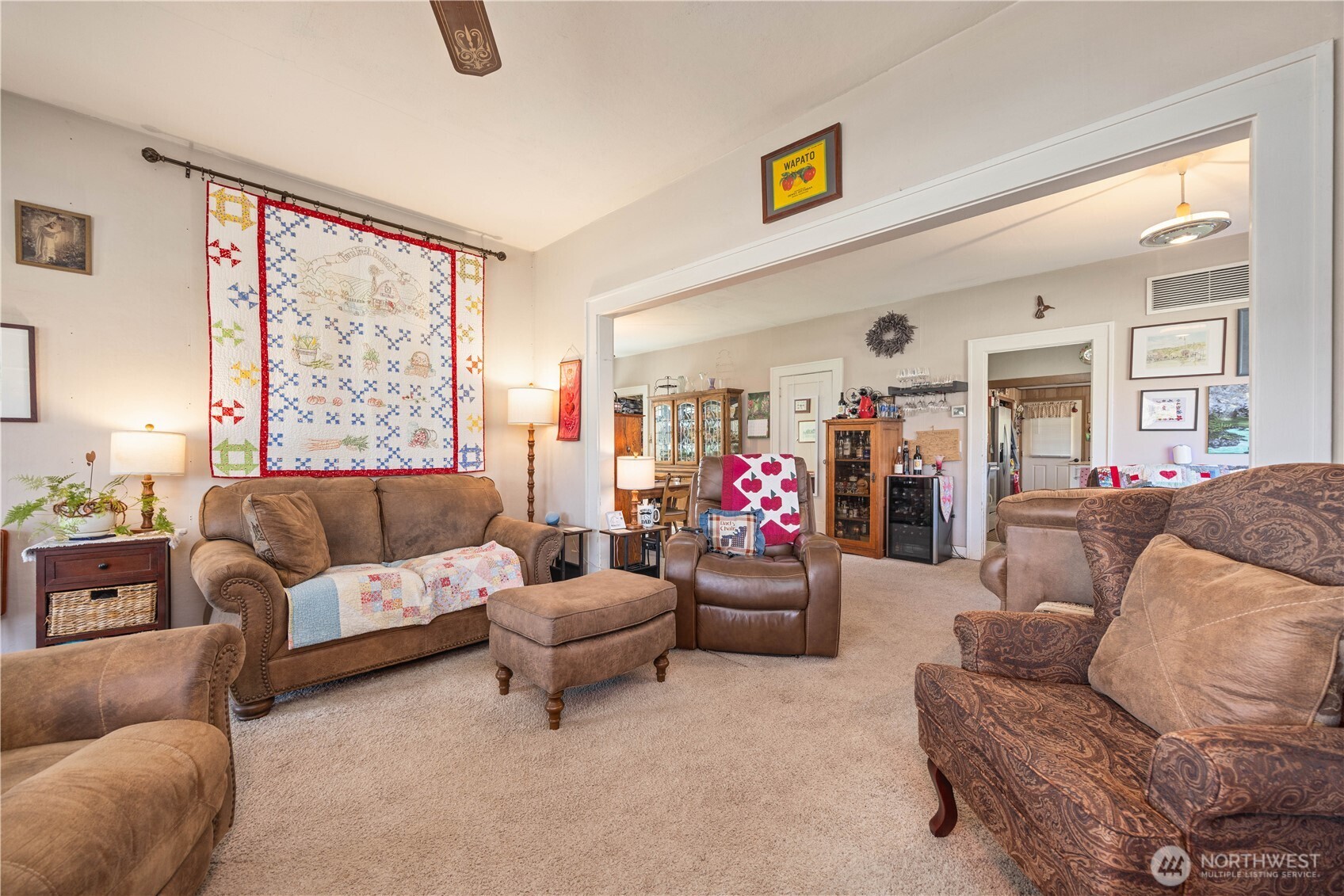1281 Totem Pole Road Manson, WA 98831 - Photo 4 of 39 a living room with furniture and a large window