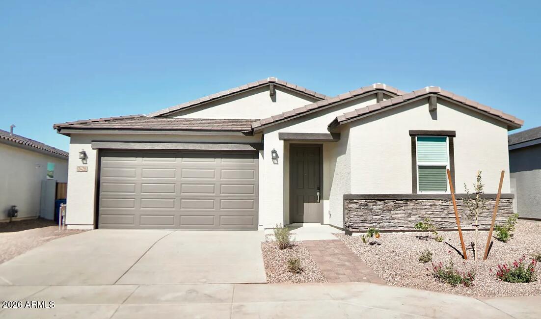 a front view of a house