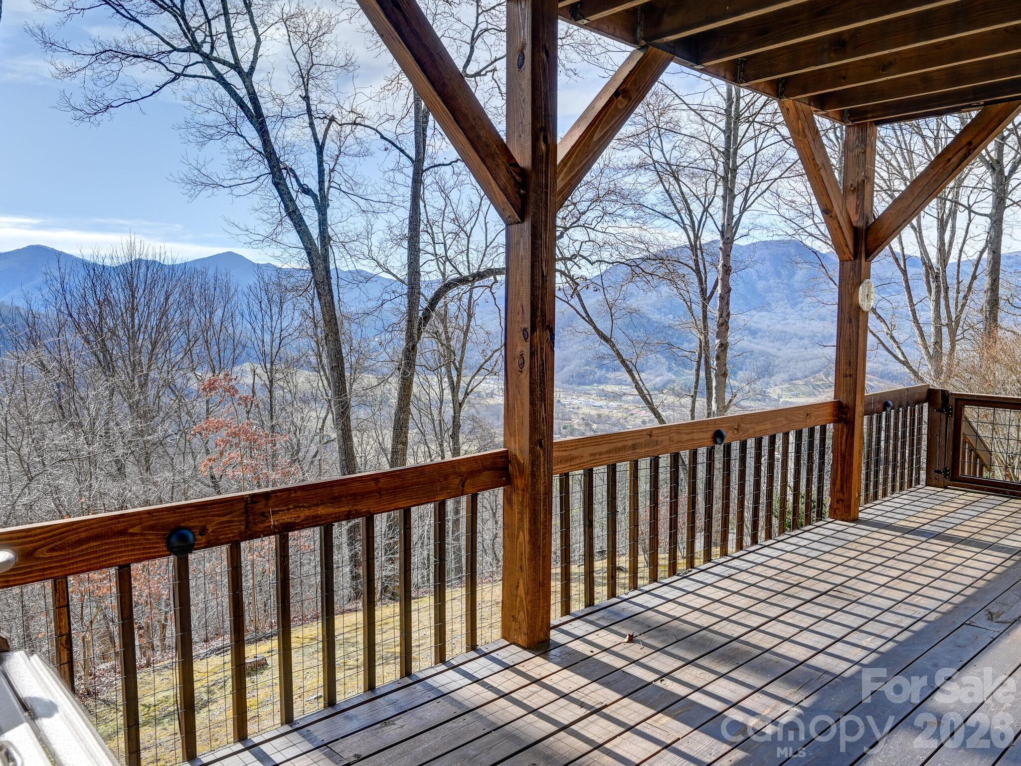 1954 Utah Mountain Road Waynesville, NC 28785 - Photo 4 of 36 a view of wooden deck