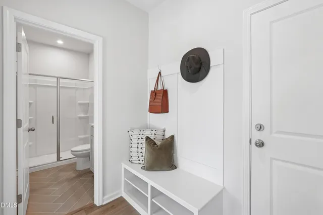 a bathroom with a sink and mirror