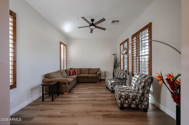 a view of entryway with wooden floor