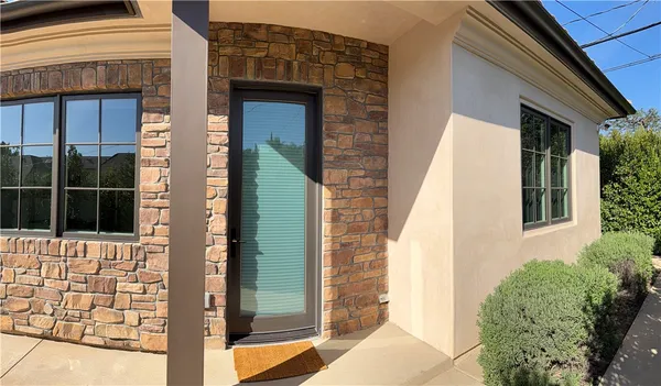 a view of front door of house
