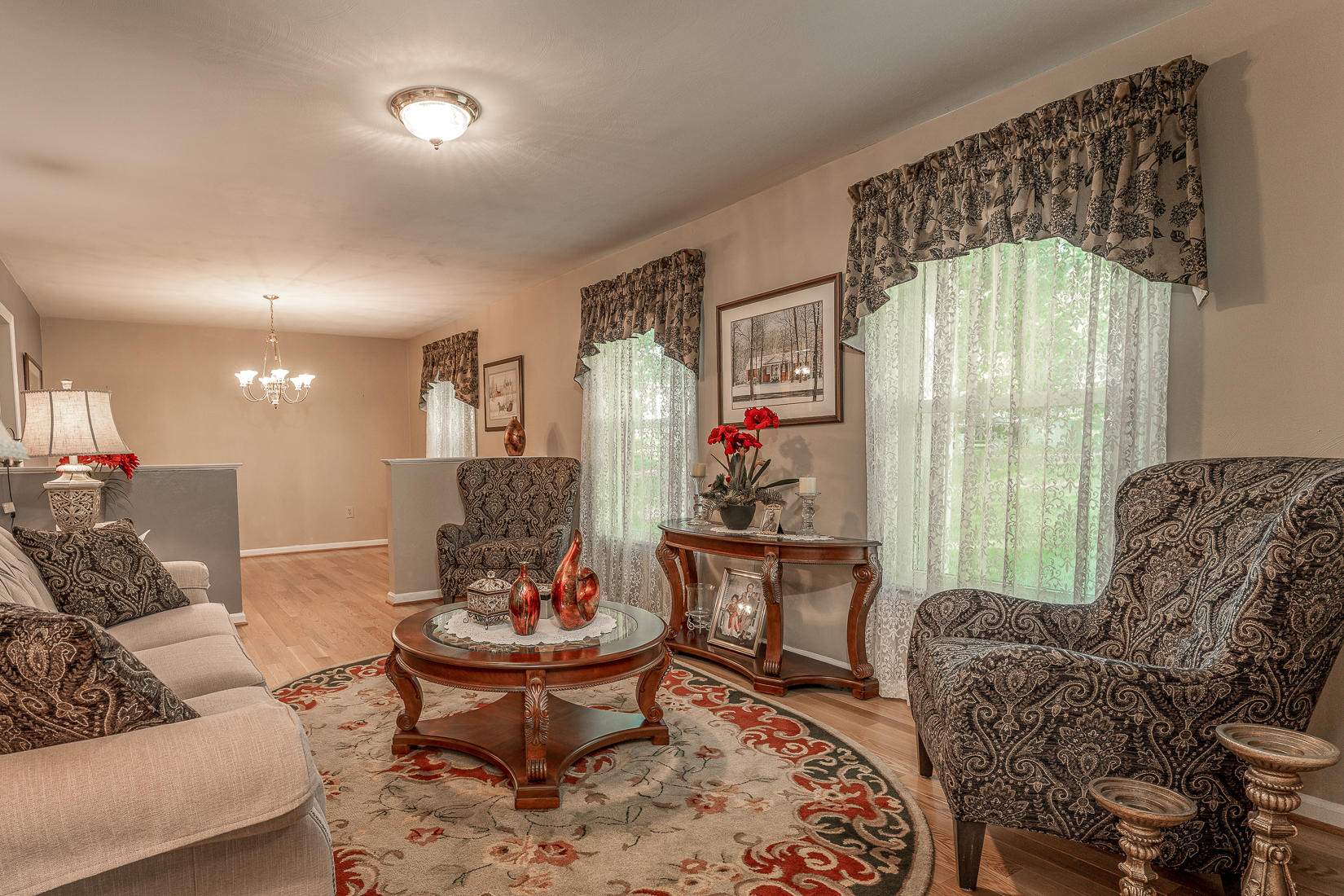 212 Queen Regent Court Blue Ridge, VA 24064 - Photo 14 of 55 a living room with furniture and a large window
