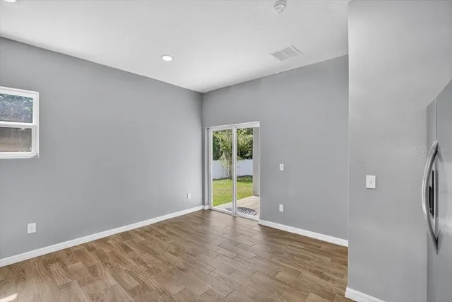 an empty room with a window