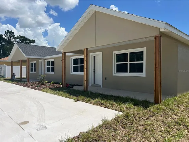 a backyard of a house