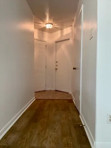 a view of a room with empty racks