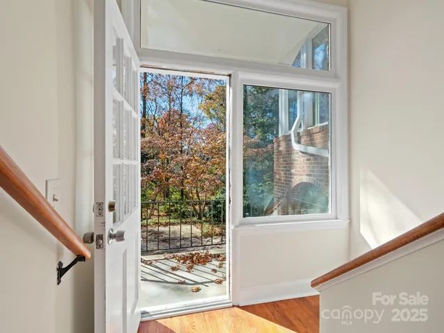 a view of an entryway with stairs