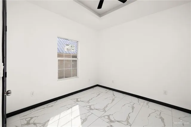 an empty room with a window