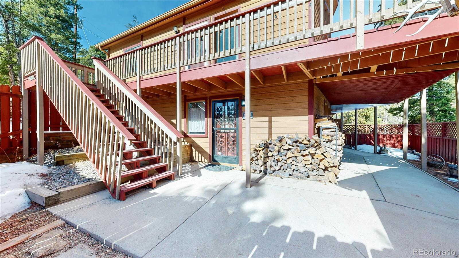 225 Rd P62 Bailey, CO 80421 - Photo 41 of 49 a view of a house with porch and wooden stairs
