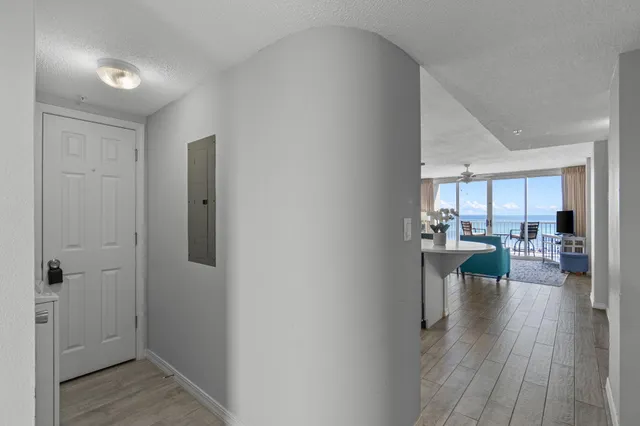 a view of a living room and dining room