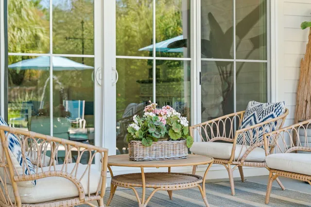 a view of a house with entertaining space