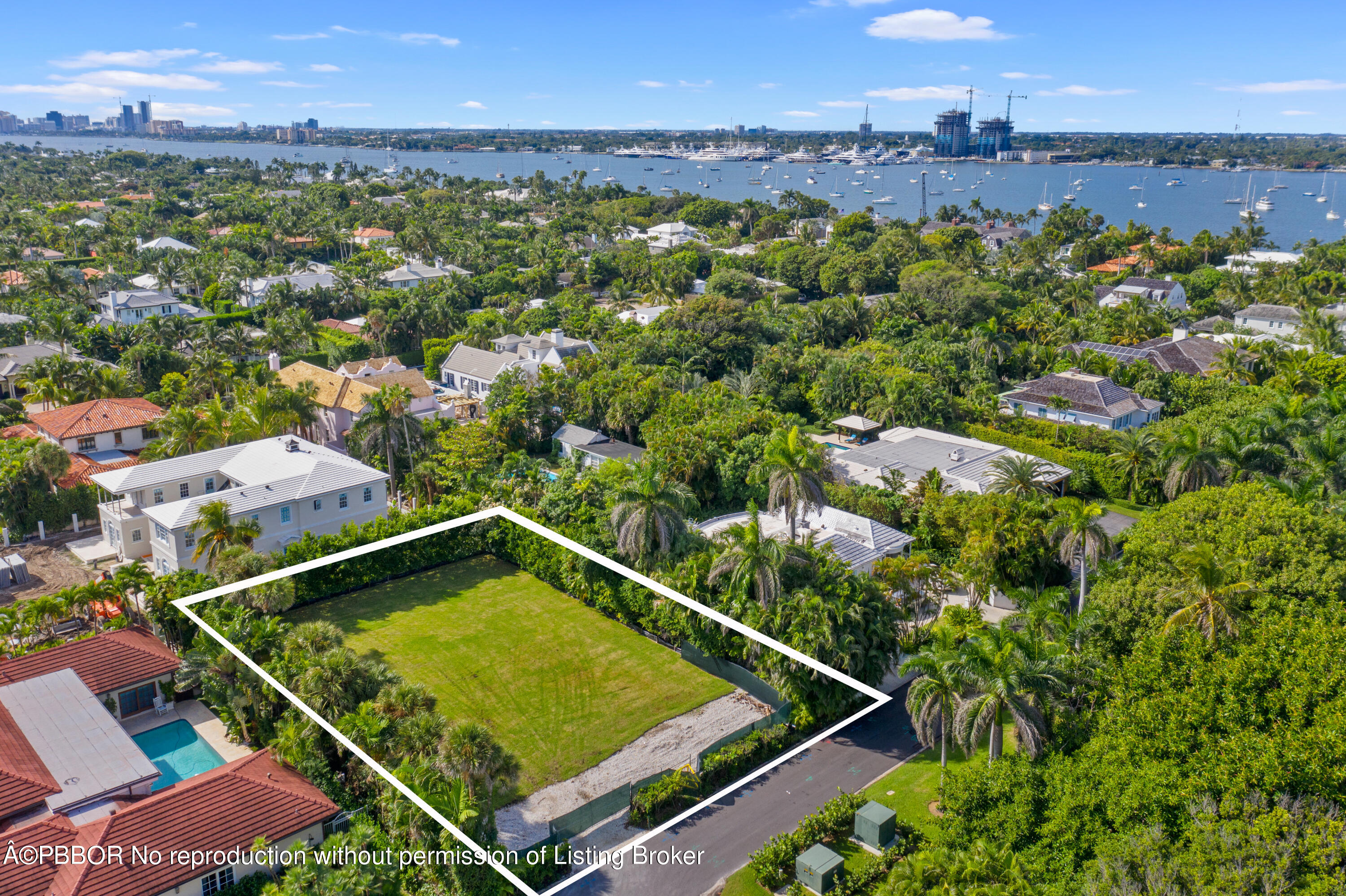 210 Palmo Way Palm Beach, FL 33480 - Photo 3 of 9 an aerial view of a house with a garden