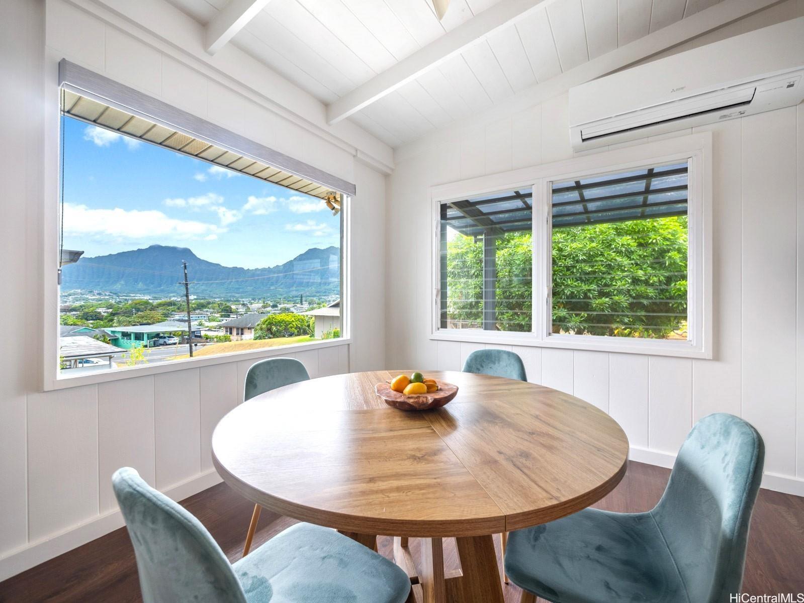 45-185 Lilipuna Road, Unit A Kaneohe, HI 96744 - Photo 4 of 22 a view of a dining room with furniture window and outside view
