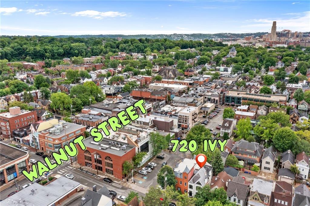 720 Ivy Street Pittsburgh, PA 15232 - Photo 50 of 50 an aerial view of a city with lots of residential buildings