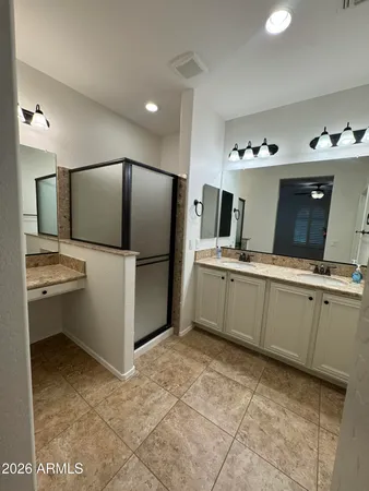 a bathroom with a tub