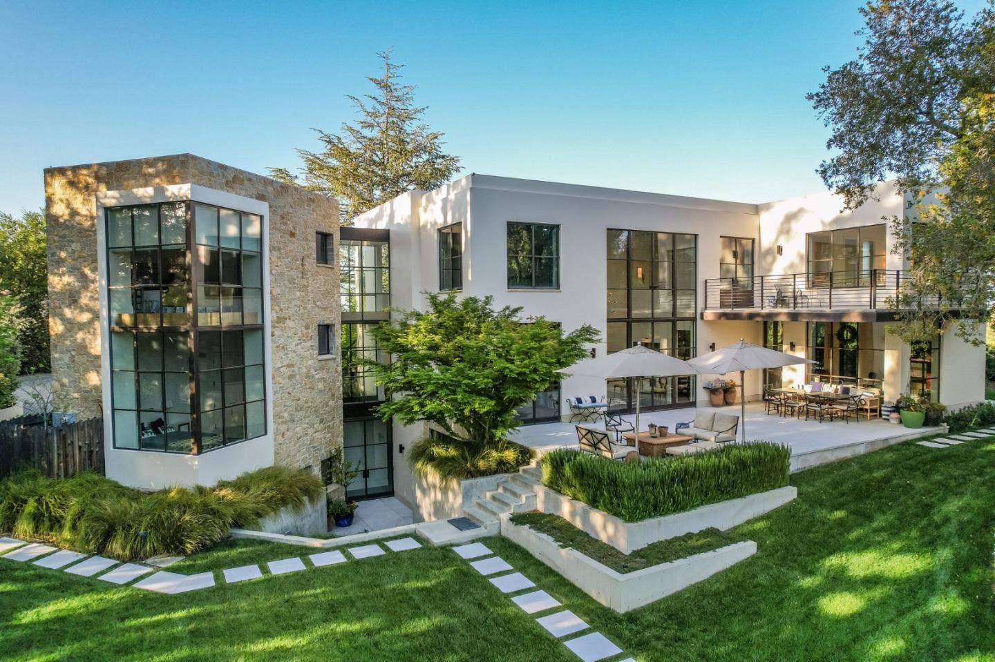 26970 Orchard Hill Lane Los Altos Hills, CA 94022 - Photo 1 of 1 a view of a house with a yard and sitting area