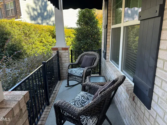 a view of outdoor space with seating area