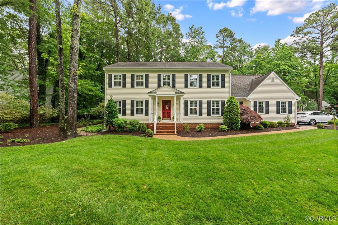 5911 Waters Edge Road Midlothian, VA 23112 - Photo 1 of 50 Colonial house featuring a front yard and a shingl