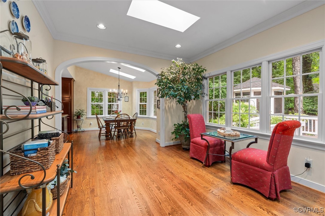 5911 Waters Edge Road Midlothian, VA 23112 - Photo 19 of 50 Sitting room with arched walkways, baseboards, lig