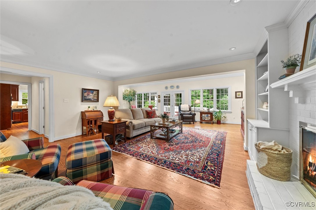 5911 Waters Edge Road Midlothian, VA 23112 - Photo 22 of 50 Living area featuring a brick fireplace, plenty of