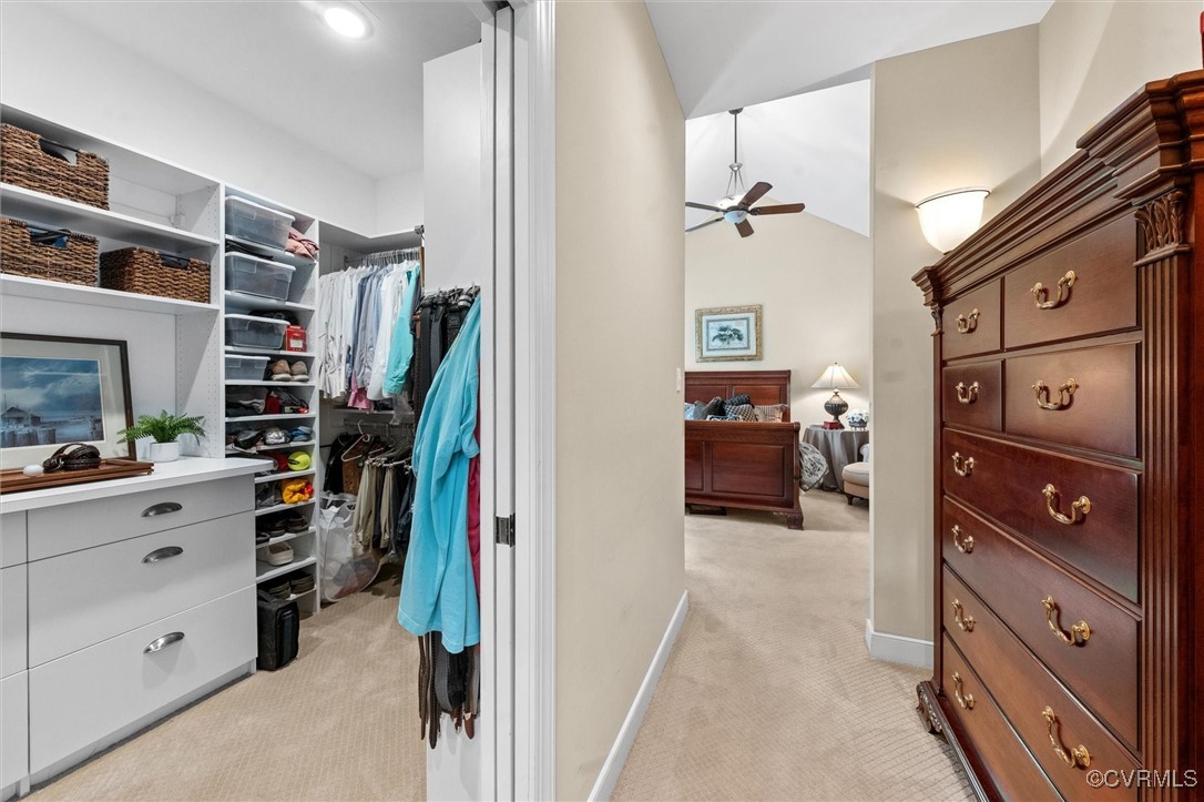 5911 Waters Edge Road Midlothian, VA 23112 - Photo 27 of 50 Walk in closet featuring light colored carpet, cei