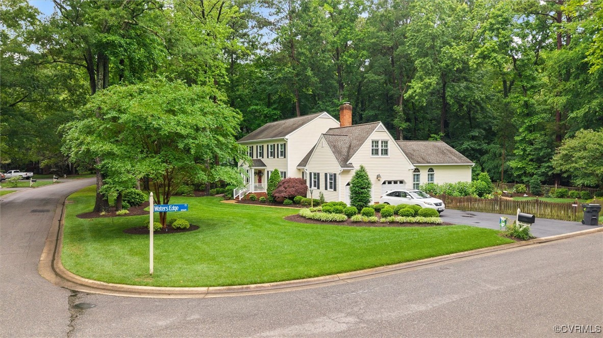 5911 Waters Edge Road Midlothian, VA 23112 - Photo 39 of 50 View of front of property with driveway, a chimney