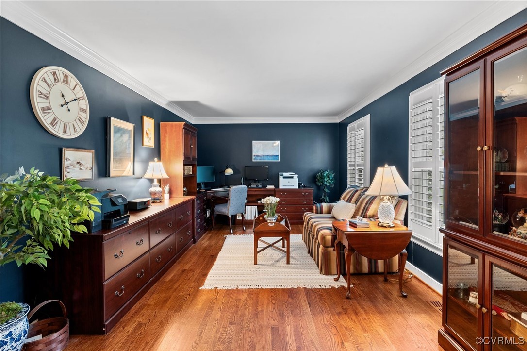 5911 Waters Edge Road Midlothian, VA 23112 - Photo 4 of 50 Home office featuring wood finished floors and cro