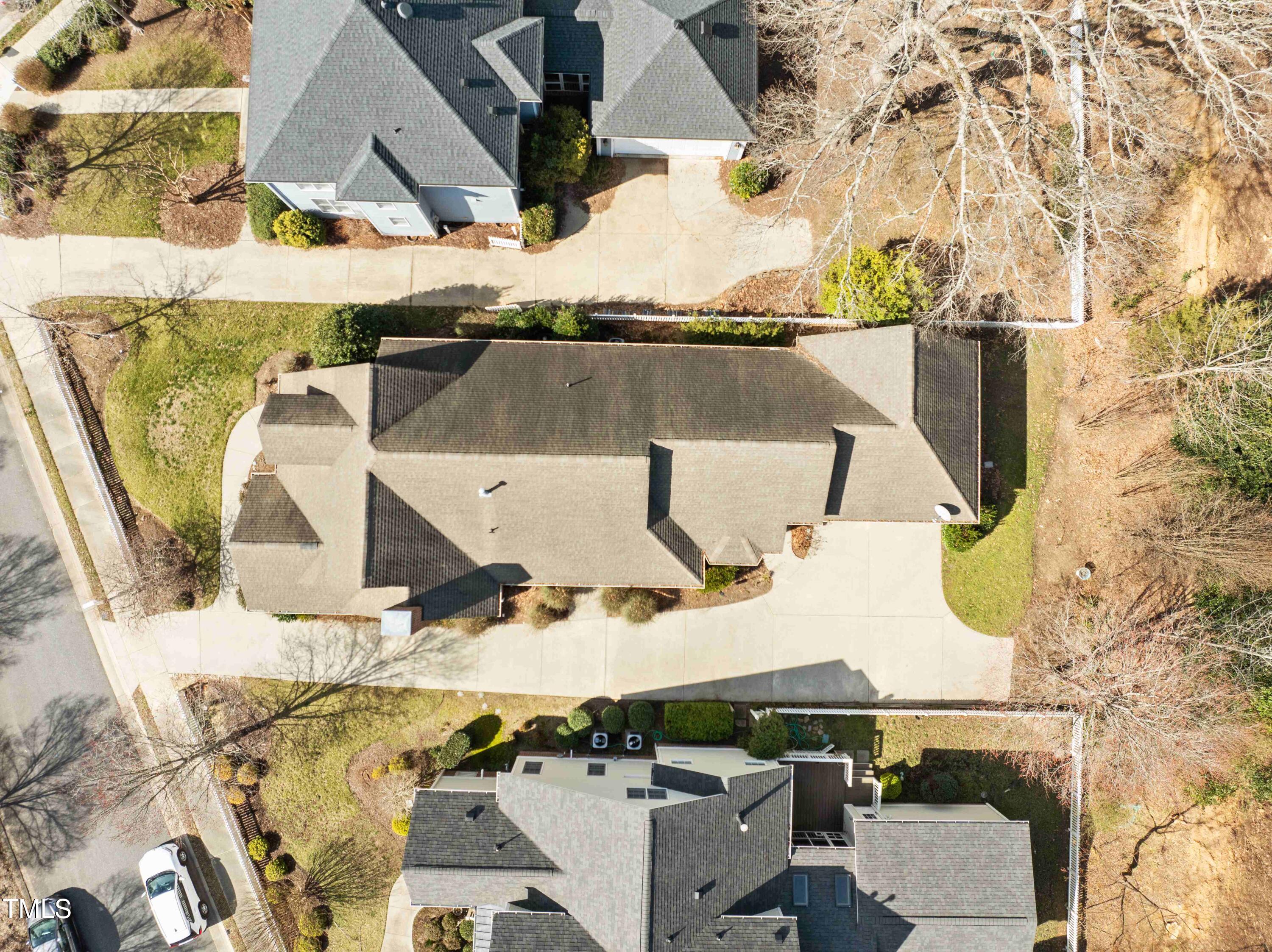 10040 Ward Chapel Hill, NC 27517 - Photo 51 of 56 an aerial view of a house with a yard