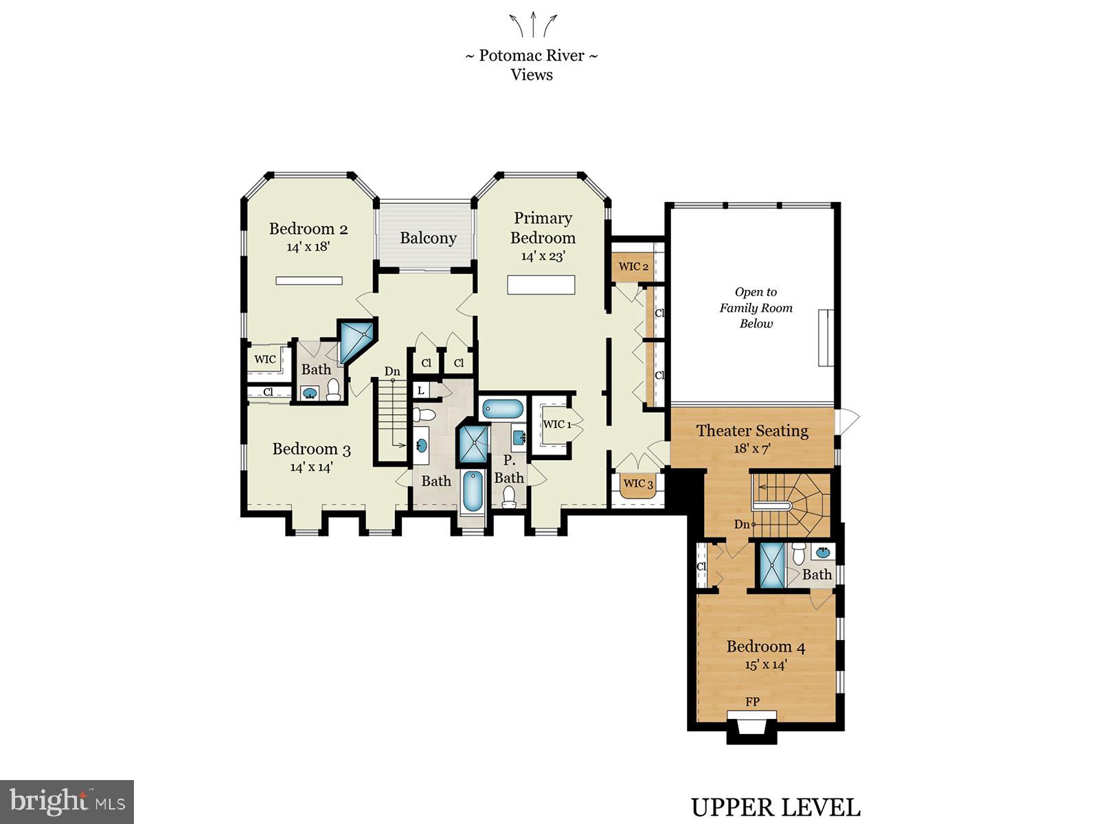 7831 Southdown Road Alexandria, VA 22308 - Photo 49 of 49 Upper level floor plan